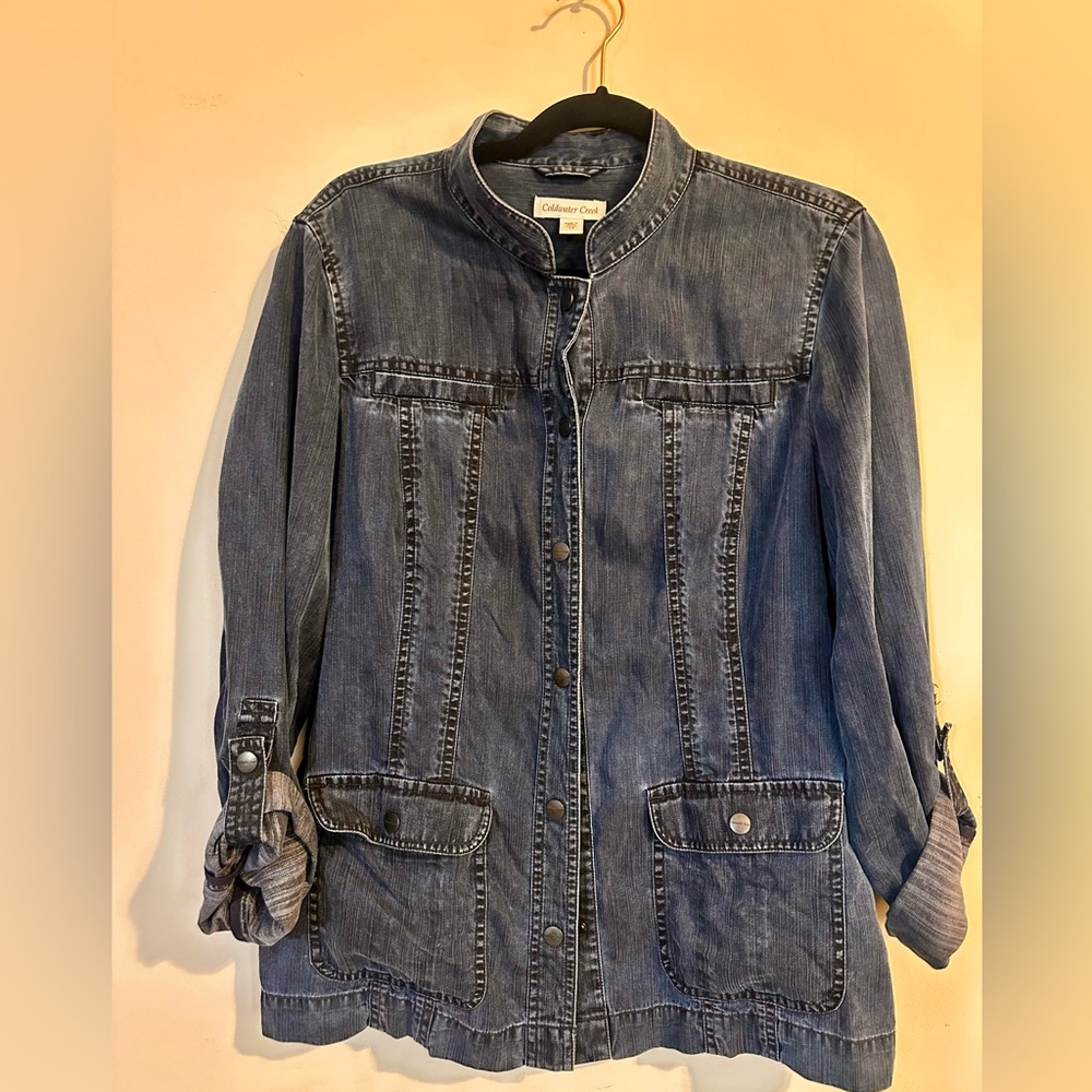 Coldwater Creek Dark Denim Jean Jacket